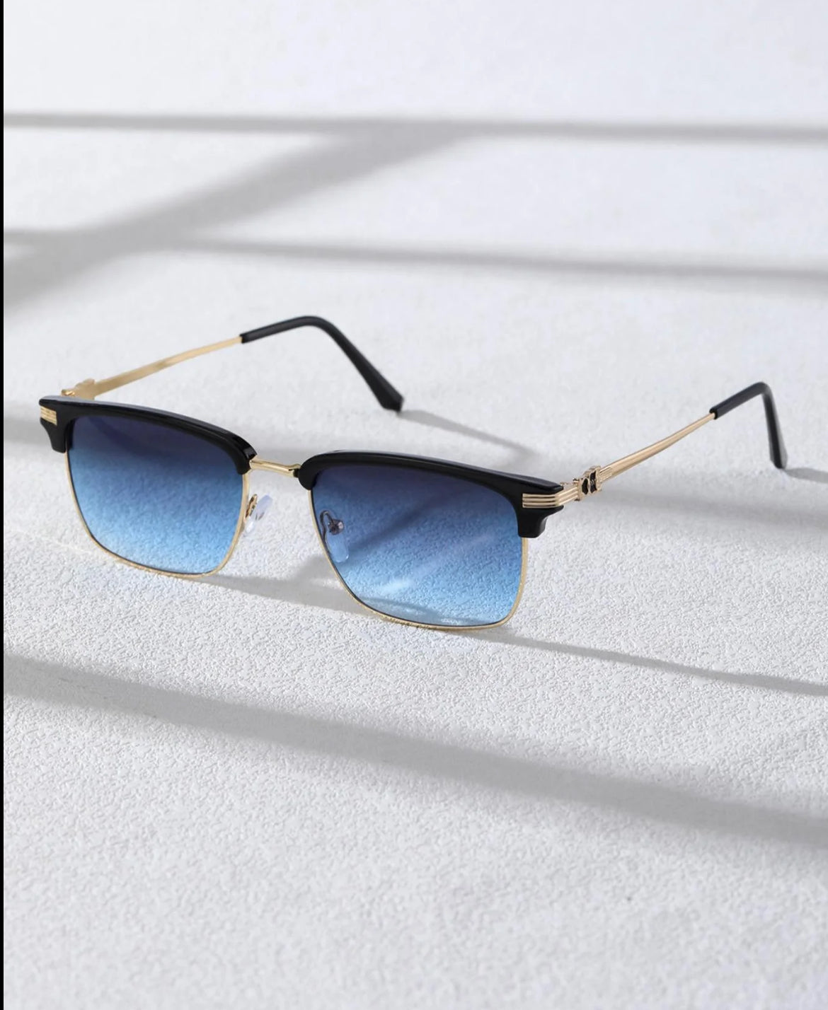Men's Vintage Square Frame Sunglasses