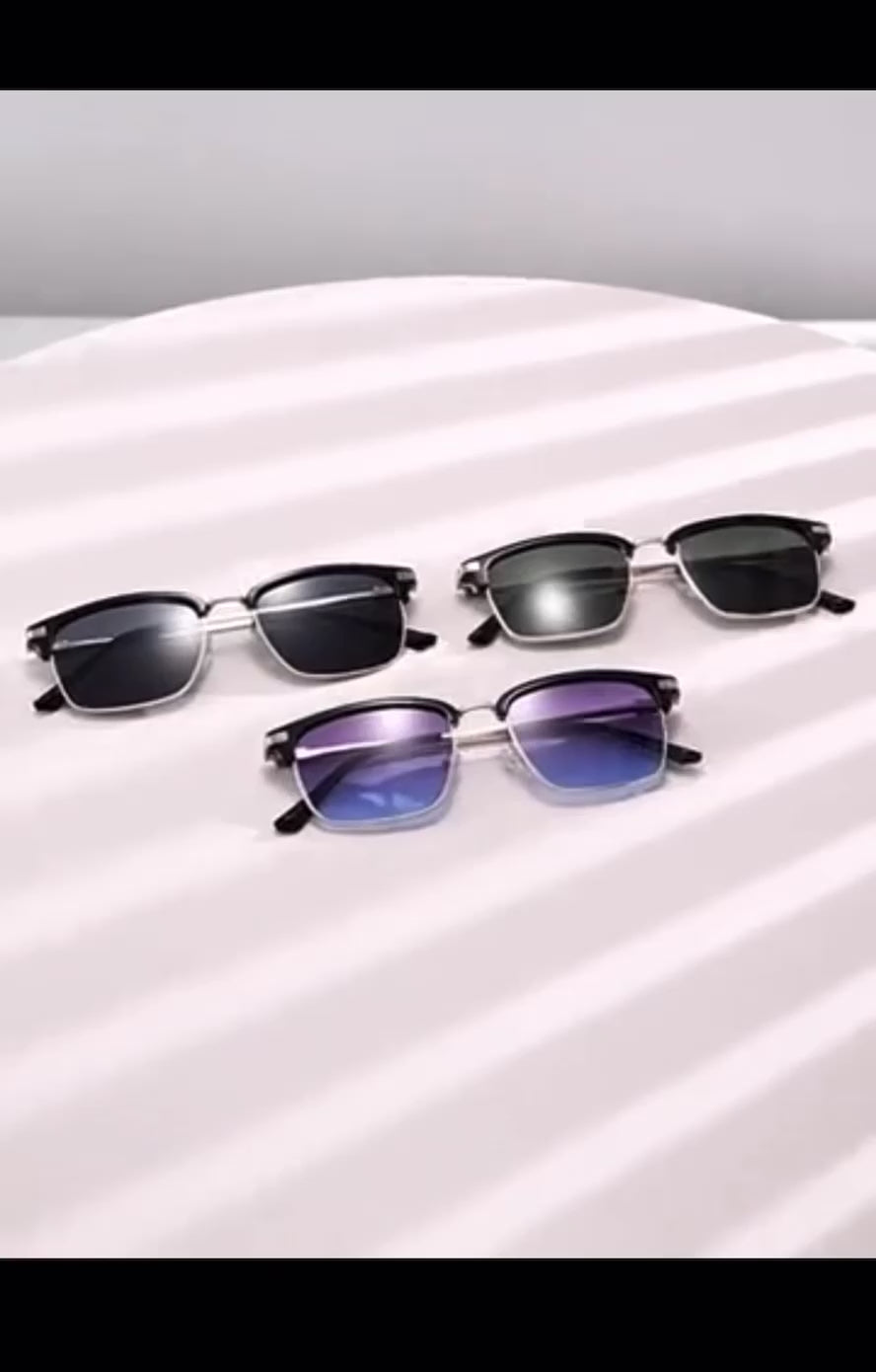 Men's Vintage Square Frame Sunglasses